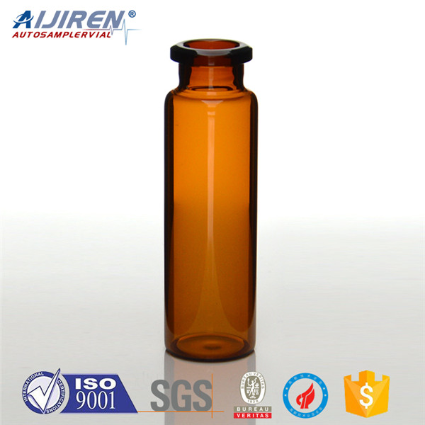 Perkin Elmer 20ml crimp top gc glass vials with round bottom for GC/MS